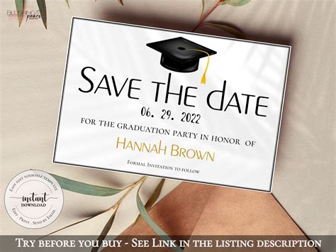 graduation party save the date